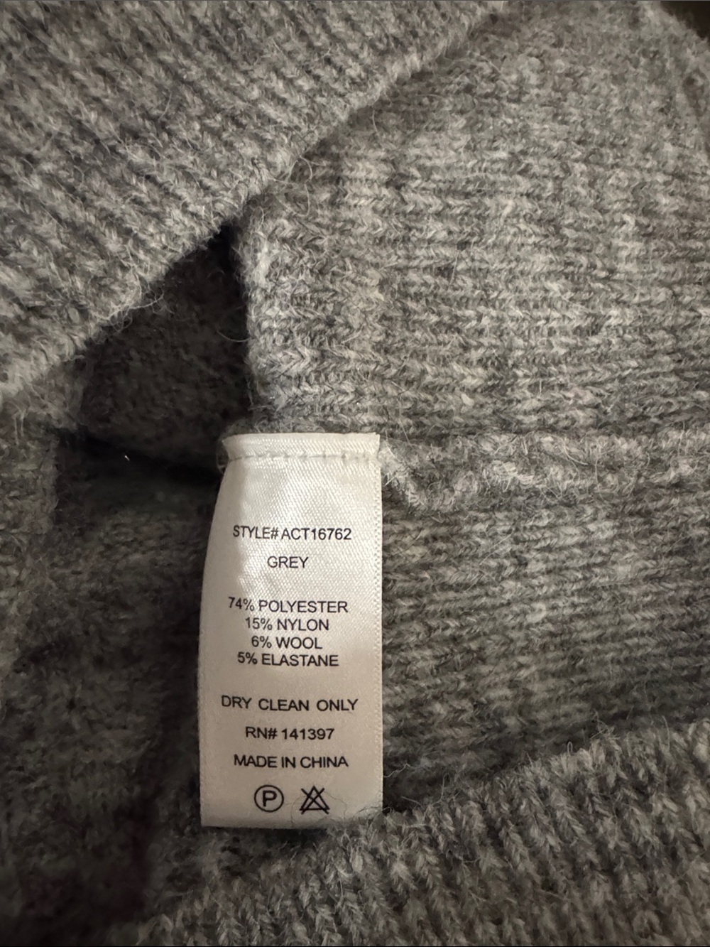 NWT Astr Safford Peter Pan Collar Sweater In Grey XS - Picture 9 of 9